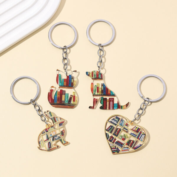 O1CN01UwzqWp1bFjorrMiO0_2857743436-0-cib Wholesale Graduation season book cartoon dog cat rabbit love keychain