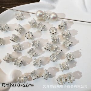 01#Openwork waist pearl silver