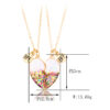 Wholesale Kidsren's Powder Dripping Oil Necklace Heart Necklace Pair