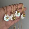 Wholesale Stainless steel starfish and shell necklace for summer