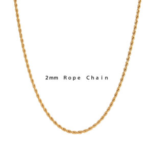 2mm twist chain necklace 45+5cm