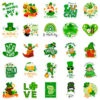 Wholesale 50pcs St. Patrick's Green Clover Hat Series Waterproof Vinyl Stickers
