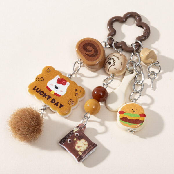 O1CN01V0fpfB1WtWJha813K_2220577792846-0-cib Wholesale Colorful Cute Food Spoon Hair Ball Keychain