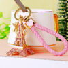 Wholesale Diamond studded Eiffel Tower metal keychain