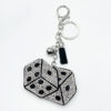 Wholesale diamond-studded dice keychain pendant bag accessory