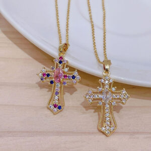 Wholesale Vintage Cross Pendant Necklace Distinctive Simple Commemorative Gift