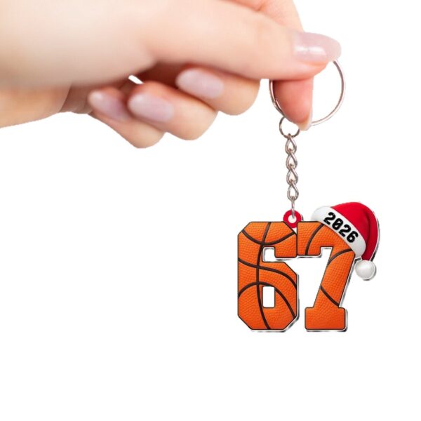 Wholesale Ball 67 Pendant Acrylic 2D Plane Christmas Pendant Keychain