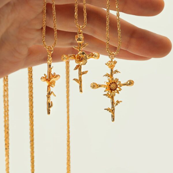 Wholesale Halloween Flower Necklace Cross necklace