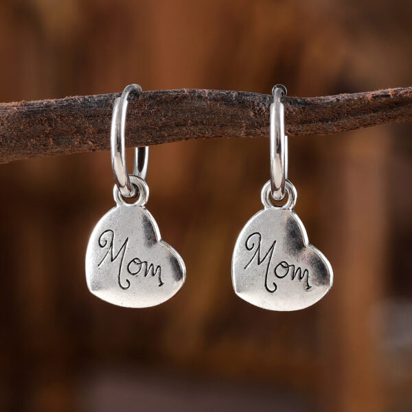 Wholesale love pendant earrings creative design sense mother's day family holiday gift