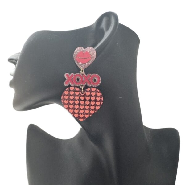 Wholesale Valentine's Day Love Sparkling Acrylic Earrings