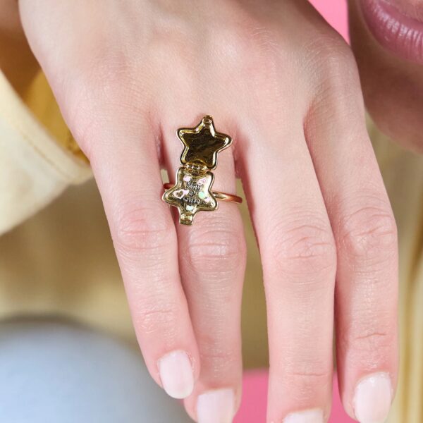 Wholesale Pink gold opening and closing box pentagram heart-shaped necklace