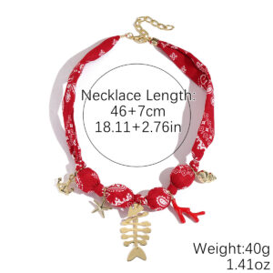 N2511-16 red cashew flower multi pendant