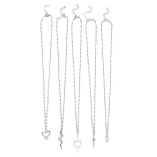 Wholesale Punk Snake Entangled Sword Retro Dark Silver Necklace