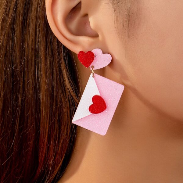 O1CN01V8pOjJ2F774DFOtZ4_2217900038832-0-cib Wholesale Valentine's Day Love Envelopes Acrylic Earrings