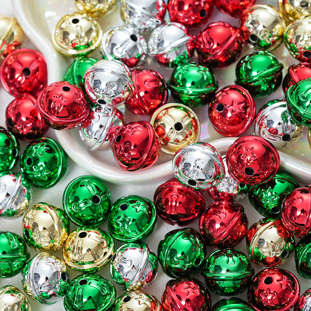 Wholesale Pentagram Christmas Bell Acrylic Beads