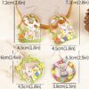 Wholesale Easter Rabbit Easter Egg Basket Splicing Wooden Earrings