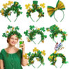 Wholesale St. Patrick's Day shamrock ribbon bow headband