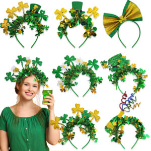 Wholesale St. Patrick's Day shamrock ribbon bow headband