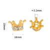 Wholesale 10pcs electroplated 3D crown separated beads