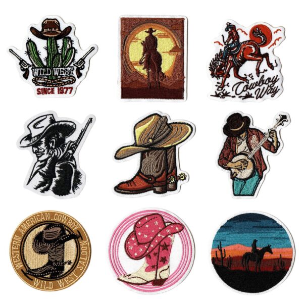 Wholesale Western Cowboy English Letter Embroidery DIY Patches