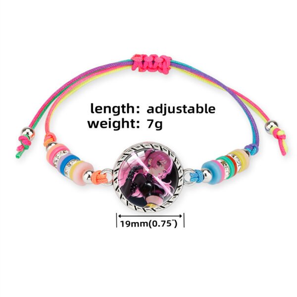 Wholesale Cute cartoon girl rainbow bracelet