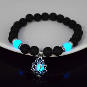 8mm natural volcanic stone blue light