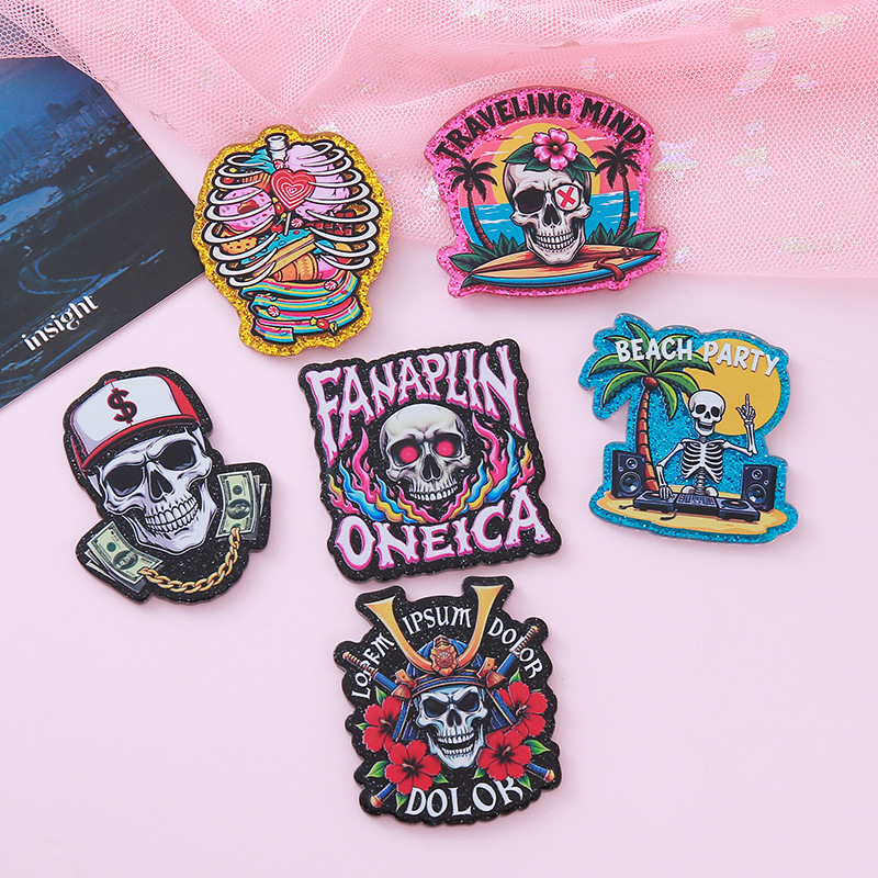 Wholesale Glitter Cartoon Medical Organ Acrylic Flatback