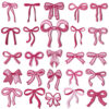 Wholesale Pink bow embroidery DIY Patches