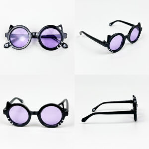 Cat-eye glasses, purple