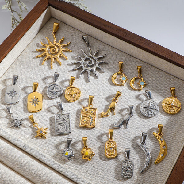 O1CN01VIOrn027TXZ5Zxknb_2208083487798-0-cib Wholesale Sun Star Moon Octagonal Star Geometric Stainless Steel Pendant