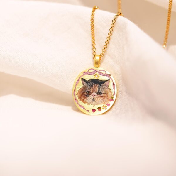 Wholesale Cute cats and dogs can be placed in a photo pendant necklace