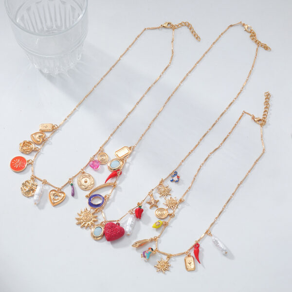Wholesale Bohemian Love Bird Pearl Multi Layer Necklace