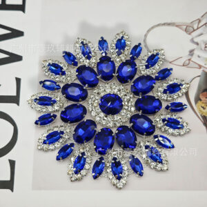 Silver background sapphire blue