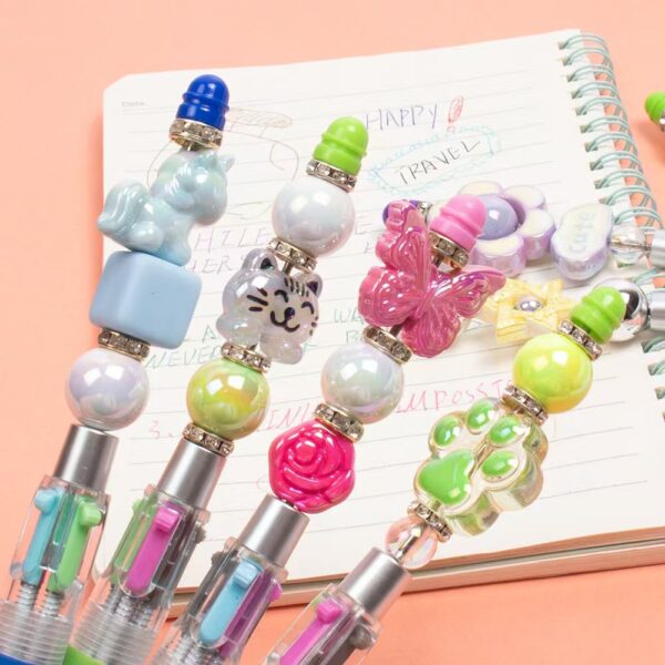 Wholesale Cartoon Four-Color Beaded Pen