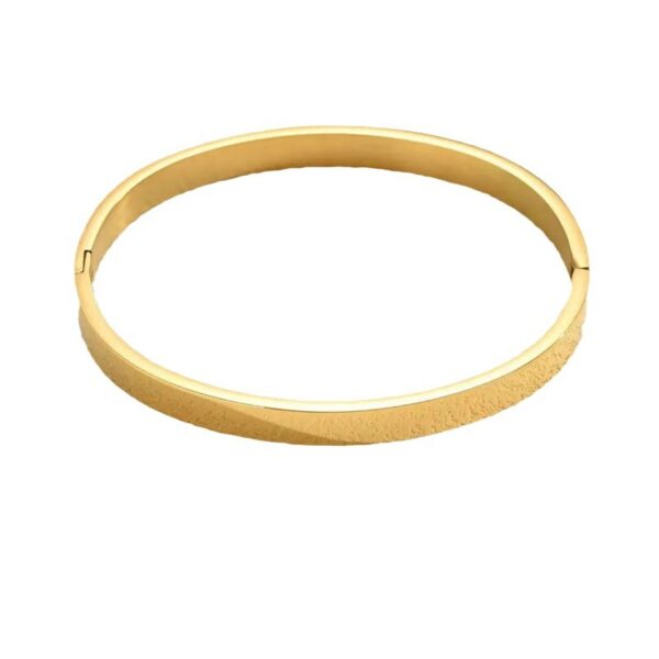 Wholesale Smooth stainless steel bracelet with plain ring