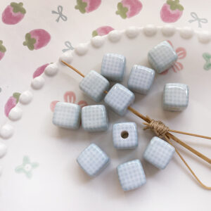 10 # Light blue plaid style (one piece)