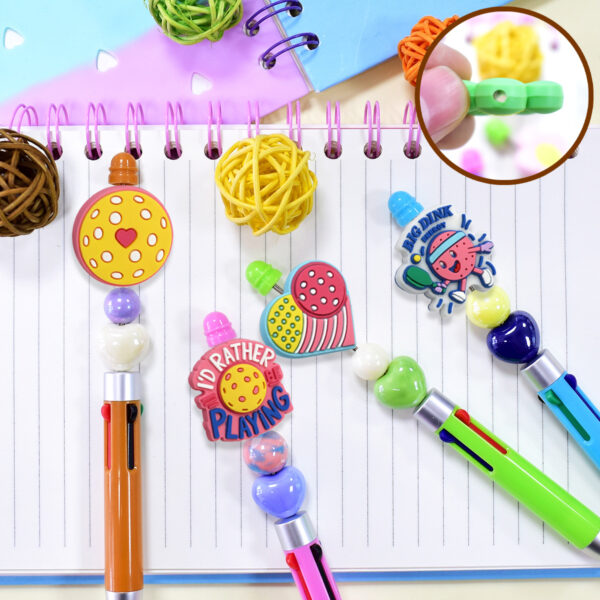 Wholesale PVC Soft Rubber Pickleball Sports Series Beads