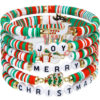 O1CN01VRrFFp1tWNR061SXd_2214141365909-0-cib Wholesale Red and Green Christmas Theme Clay Beam Bracelet