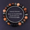 Wholesale Twelve Constellations Tiger Eye Stone Handmade Beaded Bracelet