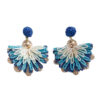 Wholesale Ethnic Style Hand-Woven Flower Earrings Bohemian Holiday Style Earrings
