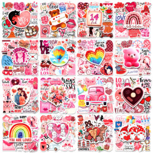 Wholesale 50-200 Valentine's Day Stickers, Love Wedding Valentine's Day Stickers