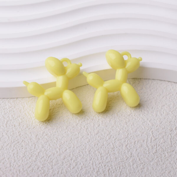 Wholesale Acrylic Transparent Jelly Balloon Dog Pendant Necklace Jewelry