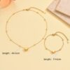 Wholesale Stainless Steel Gold Heart Necklace