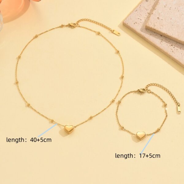 Wholesale Stainless Steel Gold Heart Necklace