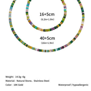 Energy - color green - wood / Necklace 40+5cm---can be customized