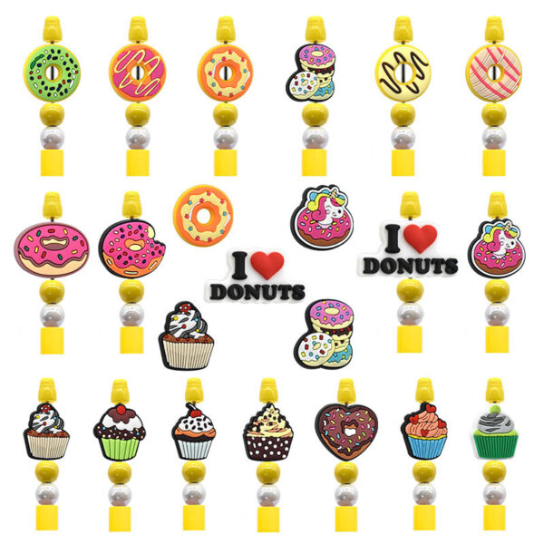 Wholesale Random 100pcs Product Donut Series Creative Focal Beads