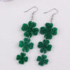 Wholesale St. Patrick's Day Clover Hat Butterfly Acrylic Earrings