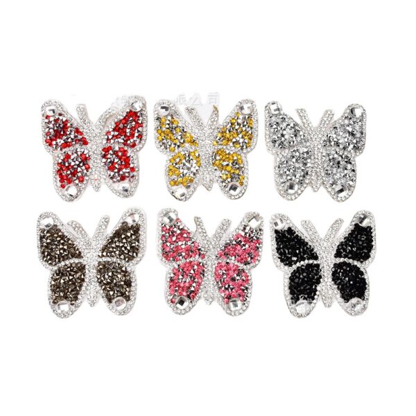 Wholesale Butterfly rhinestone hot stamping embroidery DIY Patches