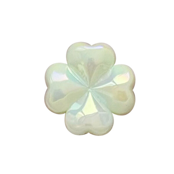 Wholesale 10pcs UV Macaron Four Leaf Flower Acrylic Beads