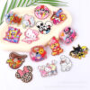 Wholesale 10pcs Cute cartoon bear glitter powder Acrylic Flatback